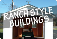 Ranch Style Portable Storage Buildings and Sheds