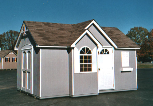 10' x 16' Ashwood Amish style wood shed custom built
