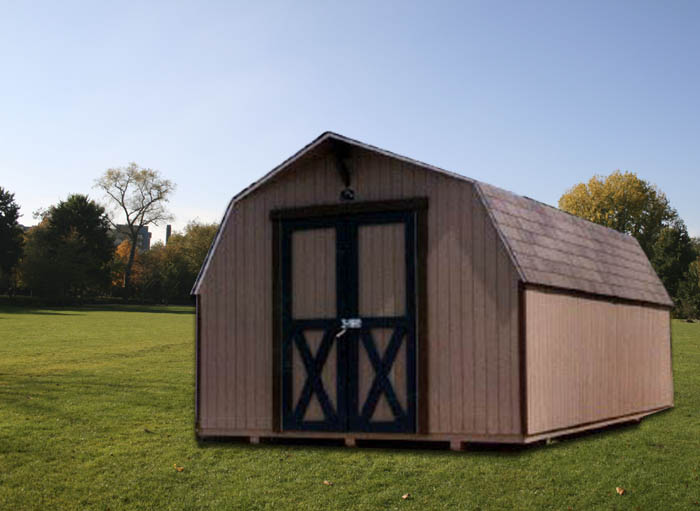 10' x 16' Barn Storage Shed with Fir Wood Siding