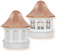 Estate Gazebo Series:  The same style and elegance of the Estate Series vinyl roof cupolas proportioned to accommodate any gazebo.