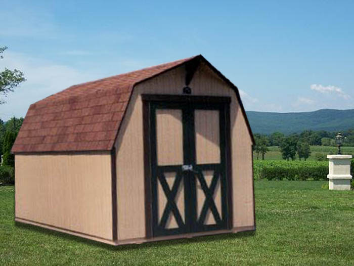 8' x 12' Barn Storage Shed with Wood Siding