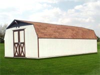 12′ x 24′ White Wood Barn (B-4)