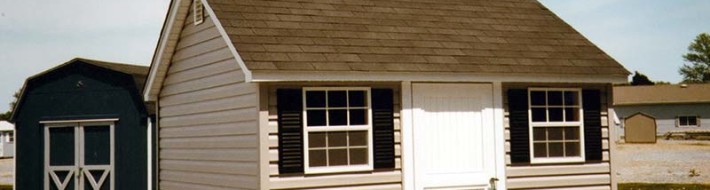 10 x 12 Cape Cod Shed with vinyl siding