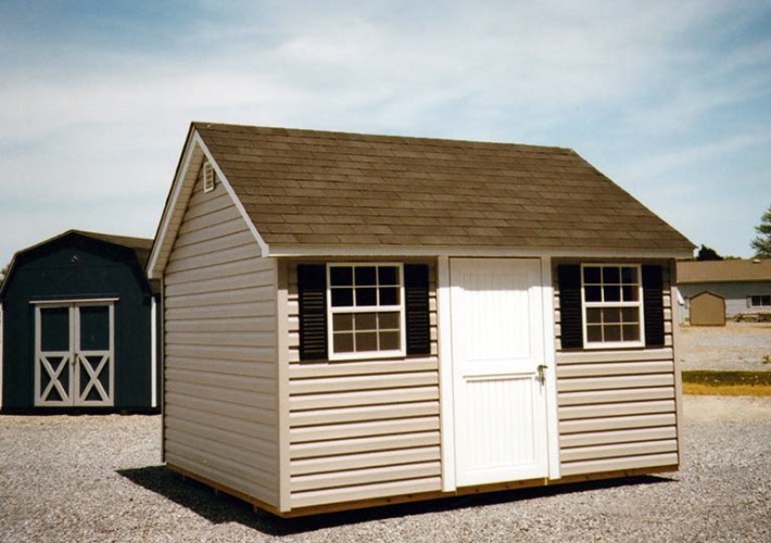 10 x 12 Cape Cod Shed with vinyl siding