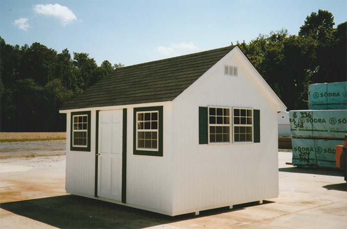 Cape Cod Shed with wrapped windows, 10' x 12'