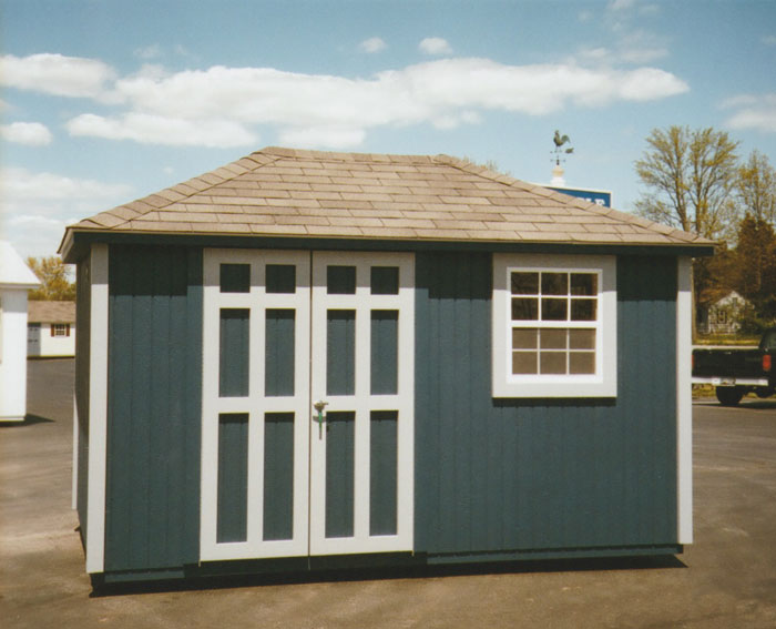 10' x 12' Ranch Storage Building with Hip Roof (R-17)