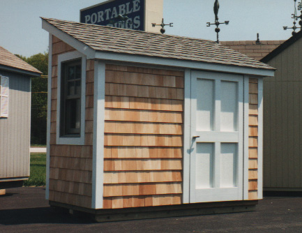 4x8 lean-to narrow cedar garden storage shed