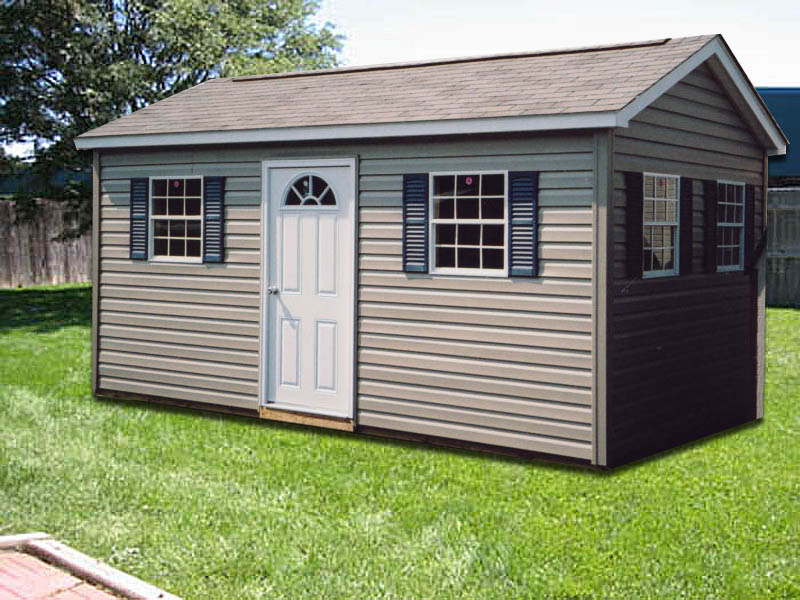 10' x 16' Ranch, Dutchlap Vinyl Siding (R-10) - Portable 